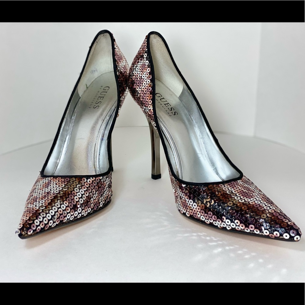 Guess By Marciano Leopard Sequin Stilletto 8.5